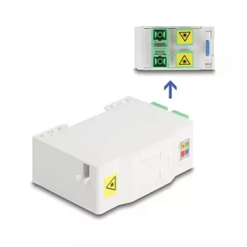 Caja de conexión de fibra óptica DeLOCK 88097 SC simplex blanca