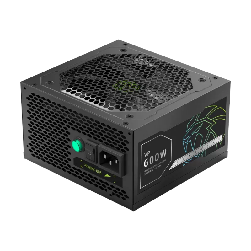 Fuente de alimentación Gamemax, 80 PLUS, Standard | VP 600S | 600 W
