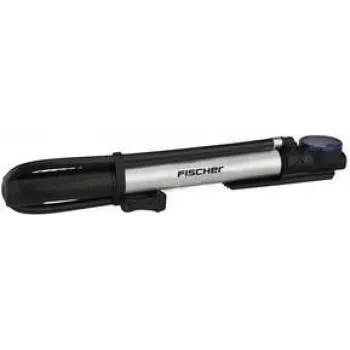 Mini bomba fischer bicicleta 85584 — bomba de mano de aluminio, compacta negra