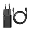 Cargador rápido Baseus Super Si 1C 20W con cable USB-C para Lightning 1m (negro)