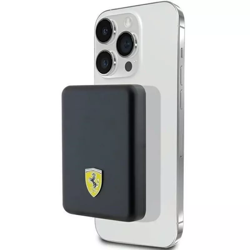 Ferrari Batería de potencia FEPB5MNCAK 15W 5000mAh Negro/Negro Metal Logo MagSafe