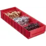 Caja de almacenamiento allit 456571 — Organizador de plástico 185×500×81 mm, rojo