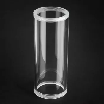 Tubo BitsPower Z-Tube 150 tubo transparente Ø60 mm longitud 150 mm capacidad de refrigerante 0,274 L