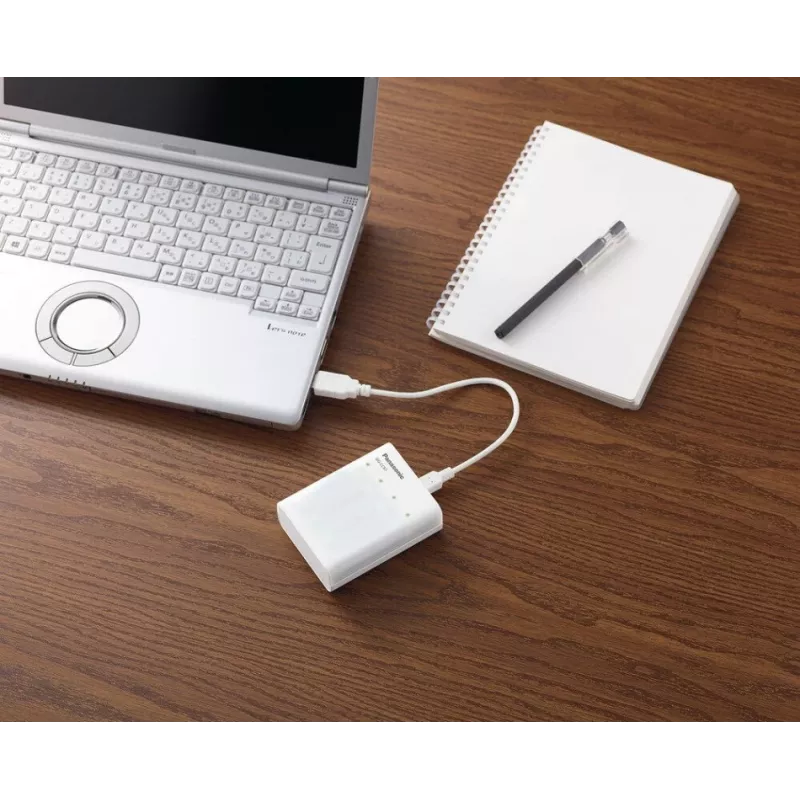 Cargador USB PANASONIC Eneloop Smartplus BQ-CC87 + 4x AA 2000 mAh (K-KJ87MCD40USB)