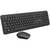 Conjunto de teclado y ratón inalámbrico CANYON CNS-HSETW02-UK/US negro Velvet — conjunto combo inalámbrico compacto con receptor USB