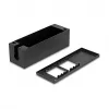 Caja de distribución DeLOCK Easy 45 soporte de módulos para montaje en mesa o pared, metal, negro — 4×22,5×45 mm o 2×45×45 mm