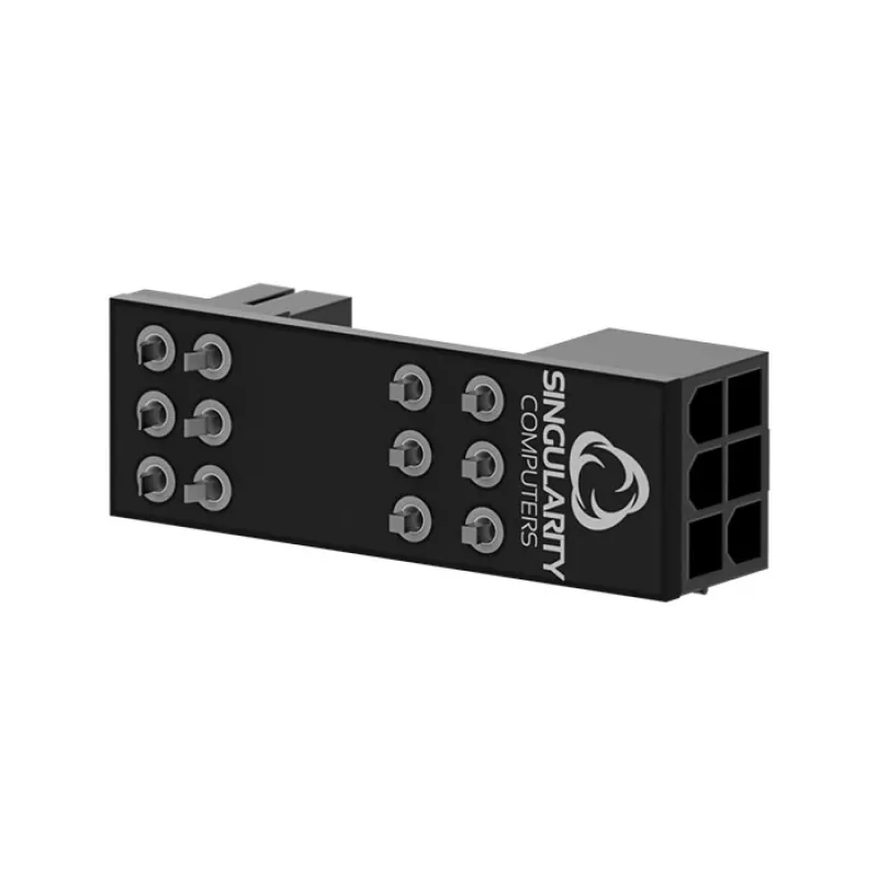 Adaptador Triton Singularity Shift PCIe de 6 pines a 90° — conector de alimentación PCIE en ángulo