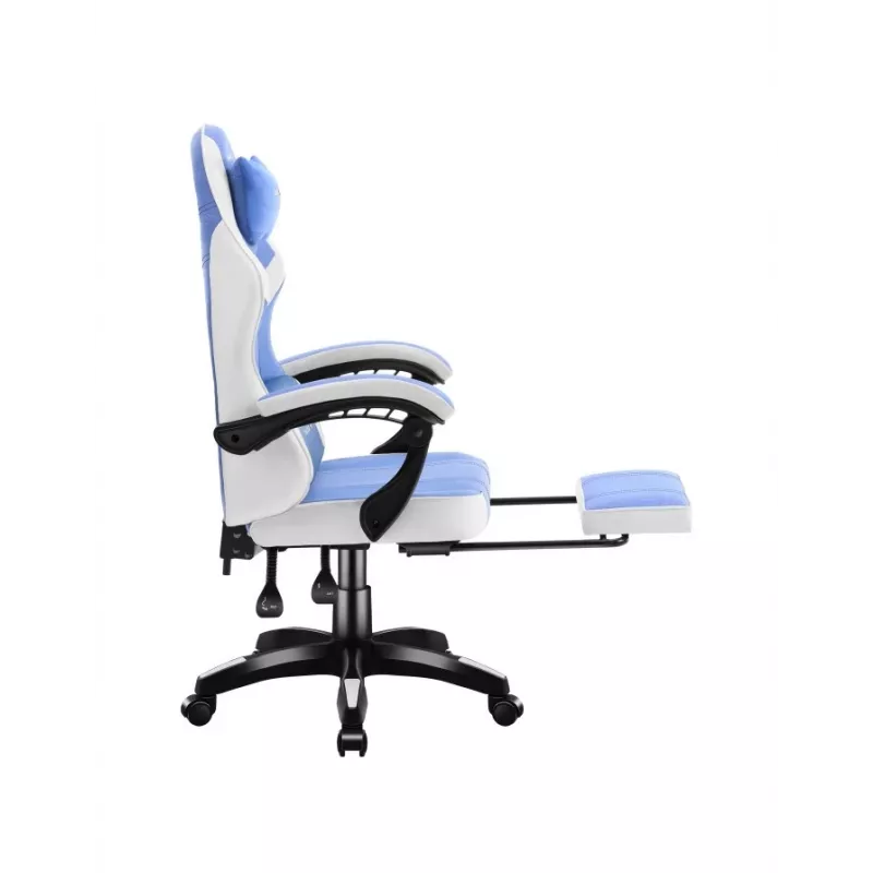 Silla gaming Huzaro Force 3.7 azul — diseño ergonómico, altura ajustable