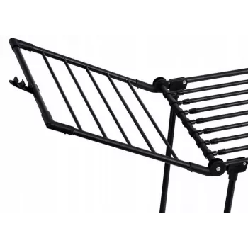 Tendedero PROMIS MONZA extensible grande negro - plegable de pie, H1160mm B2600mm T6000mm
