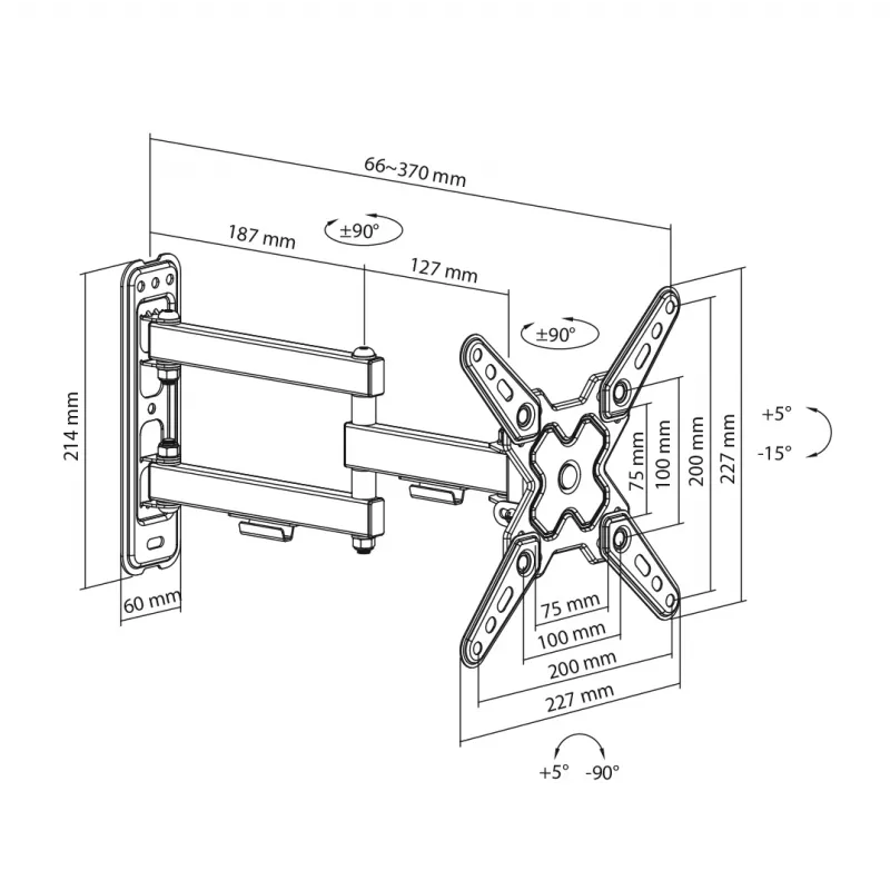 Soporte LCD SBOX LCD-223-2 para pantallas de 13–43