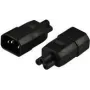 Cable de alimentación adaptador 220V (C14) conector macho -> IEC 320-C5 (Mickey) (Adap-C14-IEC320-C5)