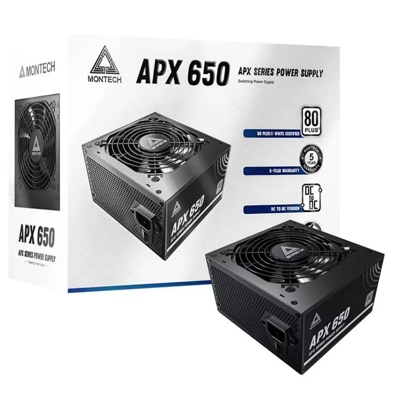 Montech APX650 fuente de alimentación 650 W 20+4 pin ATX ATX negro