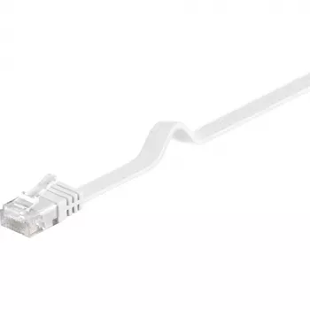 Wentronic Goobay cable plano de conexión CAT 6, U/UTP, blanco, 1,5 m – material de cobre (95192)