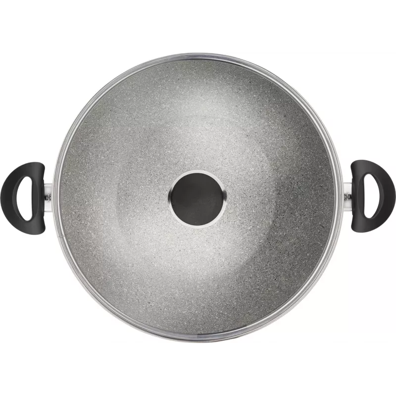 Sartén wok Ballarini Ferrara FERR8KD.36D 36 cm, revestimiento de granito, dos asas y tapa