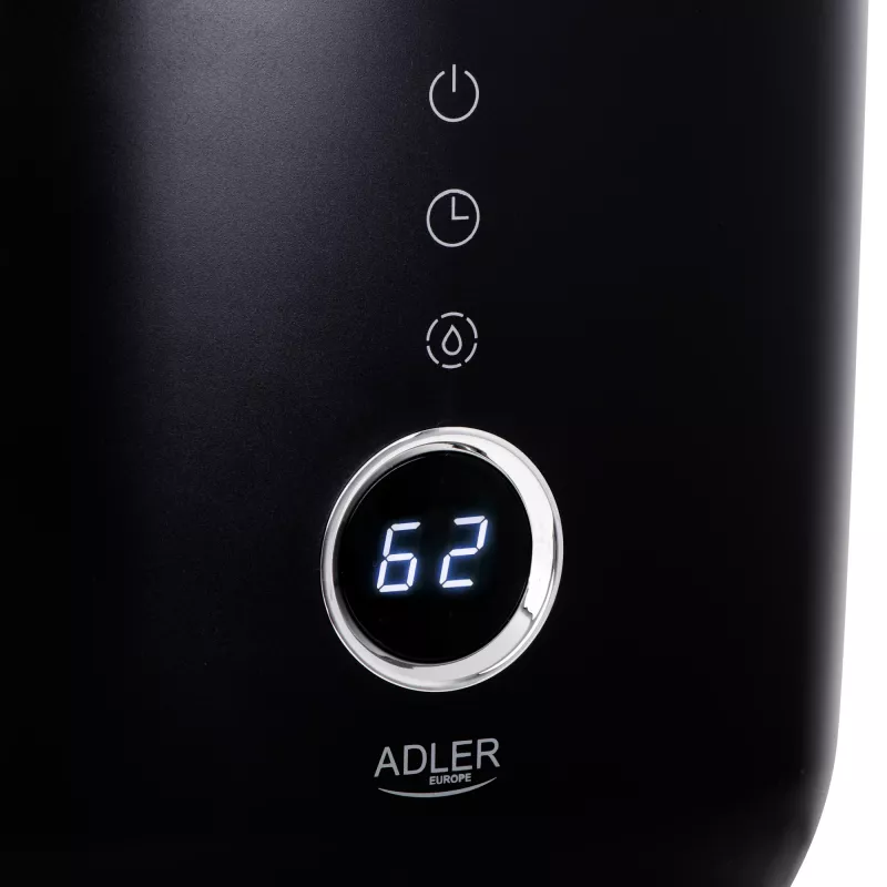 Adler | AD 7972 | Humidificador | 23 W | Capacidad del depósito de agua 4 L | Apto para habitaciones de hasta 35 m² | Ultrasónico | Potencia de humidificación 150-300 ml/h | Negro