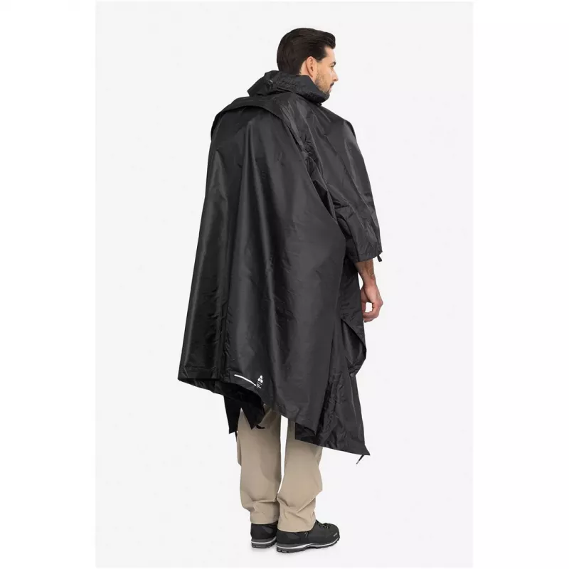 Poncho de lluvia para adultos VIKING Vesper Mochila Negro UNI