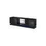 Mueble de TV Cama QIU 200 MDF negro brillante/negro brillante