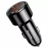 Baseus Magic CCMLC20A-01 cargador de coche, 2x USB-A QC 3.0, 45 W, 6 A, pantalla de voltaje, negro