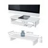 Soporte para monitor LEITZ Freestanding 64340001 — soporte de mesa para pantallas de 61 cm (24 pulgadas), capacidad de carga 20 kg, altura ajustable, blanco