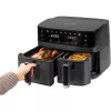Freidora de aire doble ProfiCook PCFR1295H — 2 cestas (5,5 L + 3,5 L), 9,0 L total, 2700 W, frente de acero inoxidable