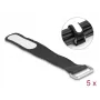 Soporte para bridas de cable DeLOCK 19603 cierre de velcro negro 127x20 mm 5 uds.