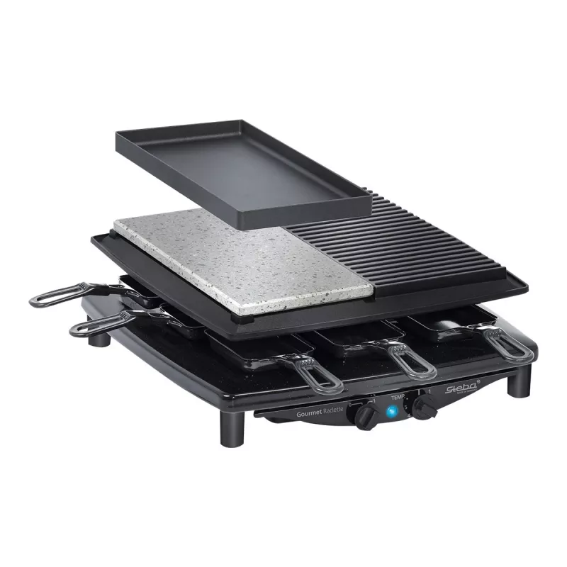 Steba RC 4 Plus Deluxe parrilla raclette, negro