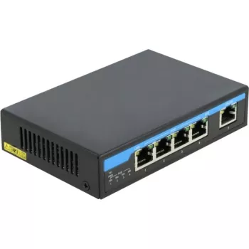 Conmutador de red DeLOCK 87764 Gigabit Ethernet PoE negro