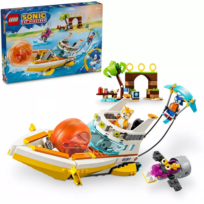 LEGO Sonic the Hedgehog Barco de Aventura de Tails, set de juguete 76997