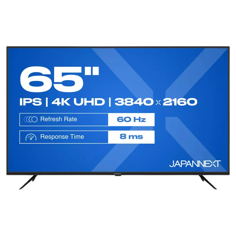 164,0cm/65 (3840x2160) JAPANNEXT JN-IPS650UHD60F 16:9 IPS 60Hz HDMI USB WLAN altavoces negro