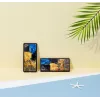 Funda protectora iKins para Samsung Galaxy Note 20, negra «Cafe Terrace»