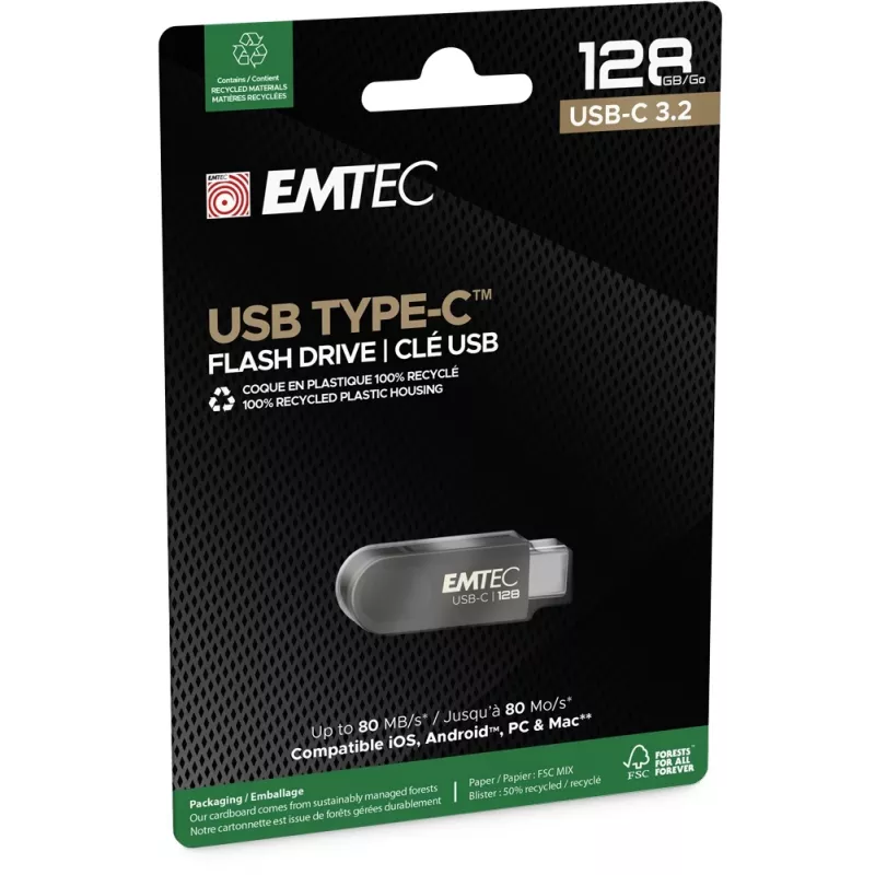 Memoria USB Emtec 128 GB USB Type-C 3.2 Gen 1 C280
