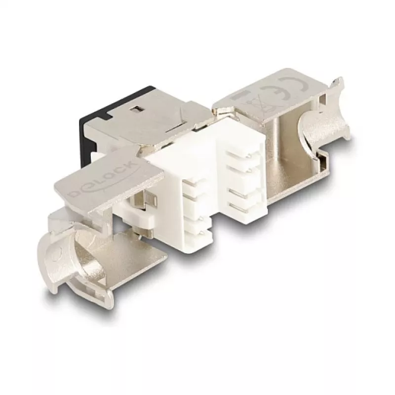 DeLOCK 88118 Módulo Keystone plano negro RJ-45 10 uds.