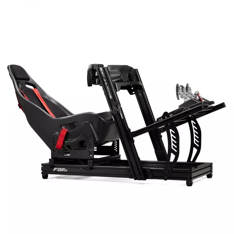 Cockpit de carreras Next Level Racing F-GT Elite Lite Wheelplate Edition altura ajustable compatible con configuraciones de Fórmula y GT