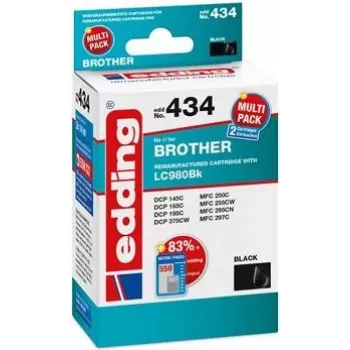Cartucho de tinta Edding EDD-434 2 uds. Compatible Negro 14 ml