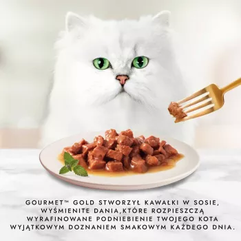 Comida húmeda para gatos Purina Nestlé GOURMET Gold Adult 85 g — pollo y salmón, proteína 7%, humedad 82%