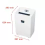 Destructora HSM Pure 420 — corte en partículas P-4, ancho de trabajo 24 cm, capacidad 15 hojas, depósito 35 L, blanca