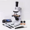 Microscopio Ascato 124582, aumento 40x, iluminación LED, microscopio didáctico y de laboratorio