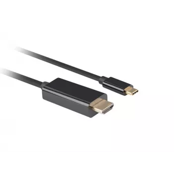 Cable adaptador de vídeo LANBERG CA-CMHD-10CU-0030-BK, USB Type-C a HDMI 2.0, 3 m, 18 Gbit/s, 4K