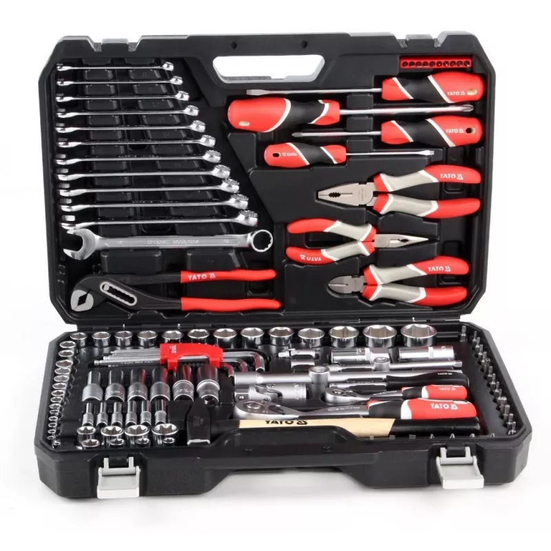 Yato YT-38901 juego de llaves/herramientas XXL, 1/4–1/2 pulgadas, 122 piezas