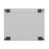 Armario rack LANBERG FF01-8047-12SL 47U 800x1000 mm gris con puertas de cristal delanteras y traseras y espacio para panel LCD