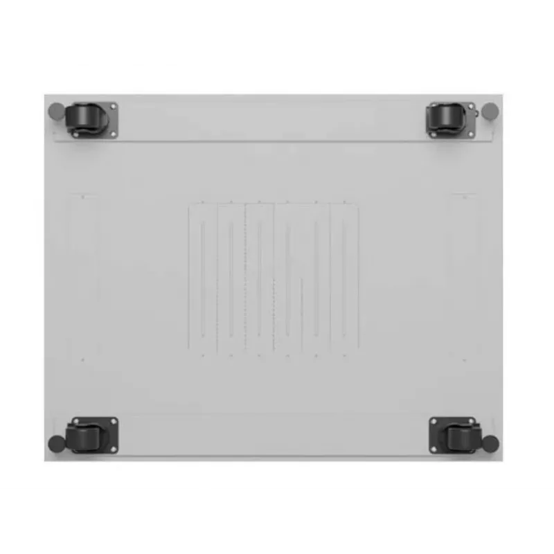 Armario rack LANBERG FF01-8047-12SL 47U 800x1000 mm gris con puertas de cristal delanteras y traseras y espacio para panel LCD