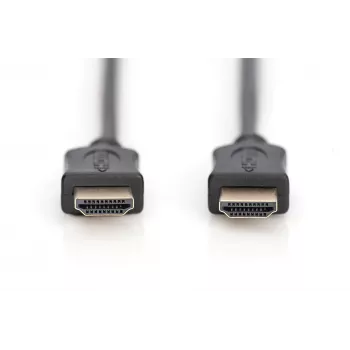 Cable de conexión HDMI High Speed Assmann, Type-A M/M, 5,0 m, con Ethernet, anteriormente HDMI 1.4, UL, negro, dorado (AK-330114-050-S)