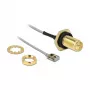 Cable coaxial DeLOCK 89926 0,1 m SMA MHF I LK negro gris