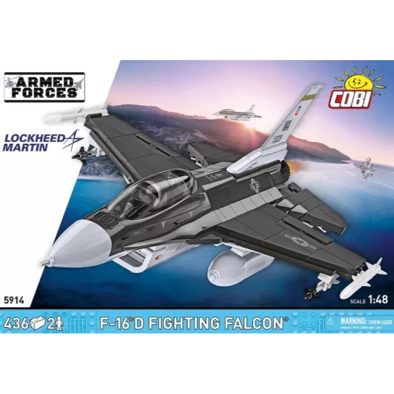 Set de construcción Cobi F-16D Fighting Falcon, 436 piezas, escala no especificada