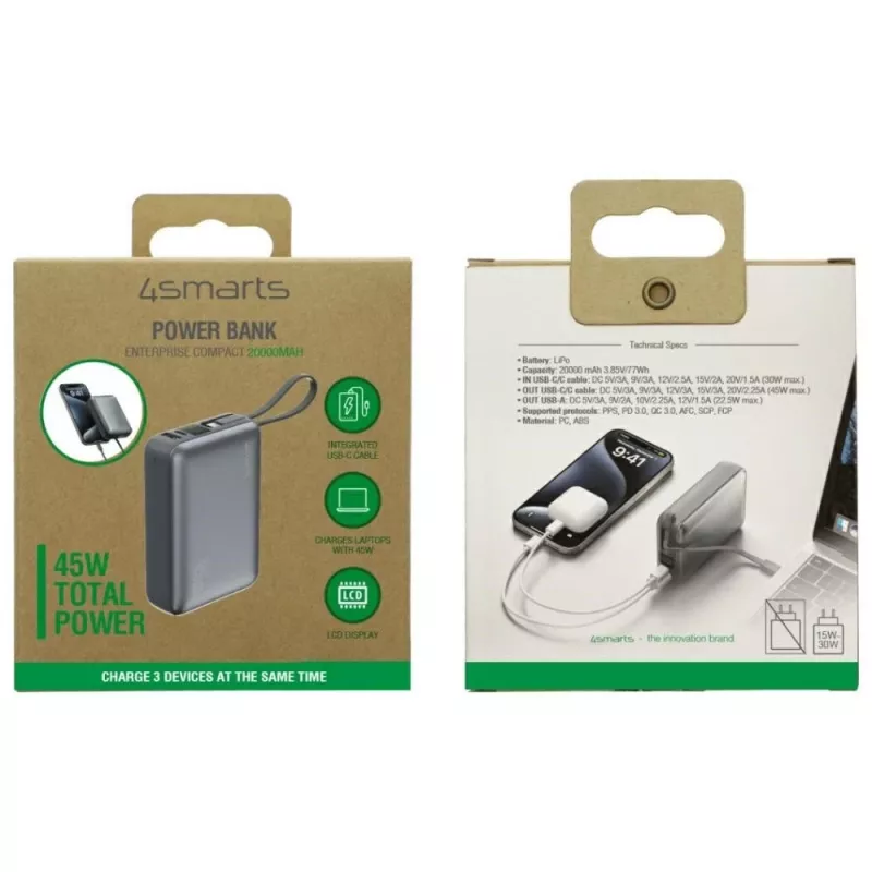 Batería externa portátil 4smarts 541409 20000 mAh