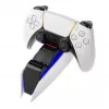 Base de carga FIXED FIXPS5-DCC-BW para PlayStation 5 con cable negra blanca