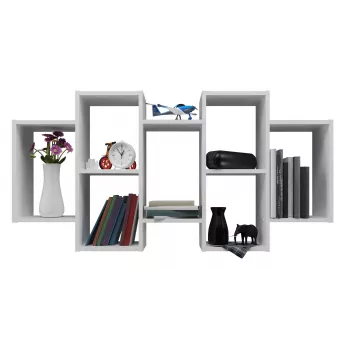 Estante flotante Top e Shop BILBAO 7.0 BI – tablero de partículas montado en pared, blanco