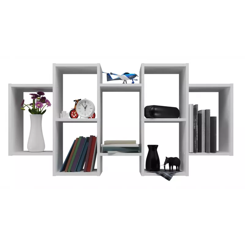 Estante flotante Top e Shop BILBAO 7.0 BI – tablero de partículas montado en pared, blanco