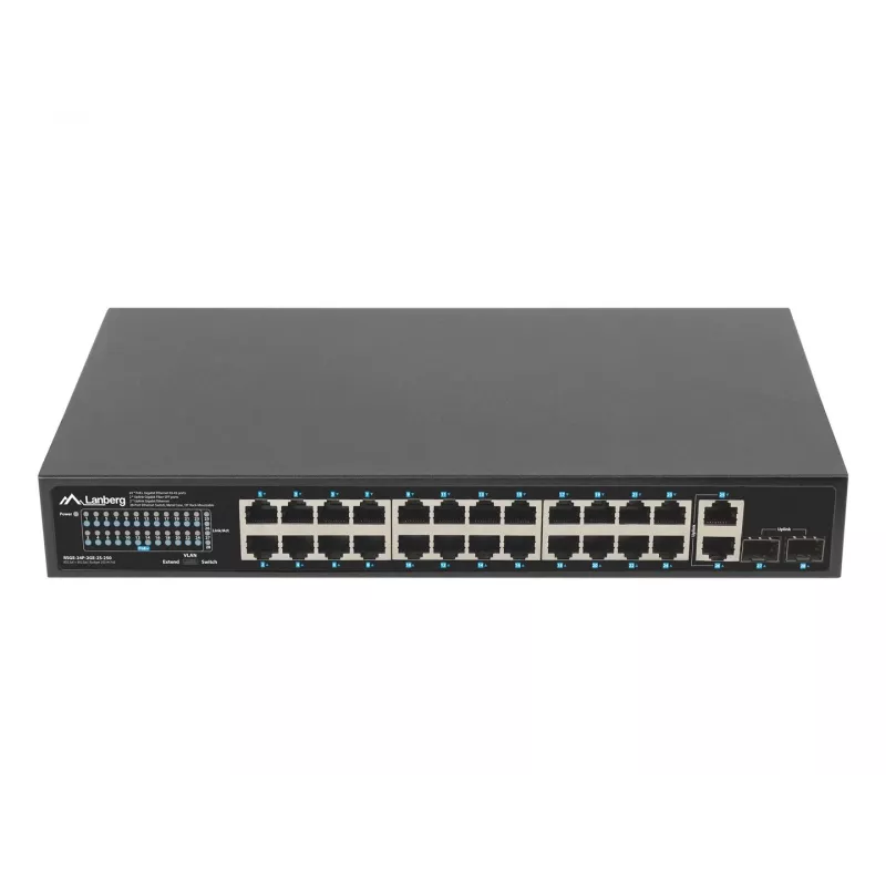 Switch no gestionado Lanberg RSGE-24P-2GE-2S-250 24 puertos montaje en rack