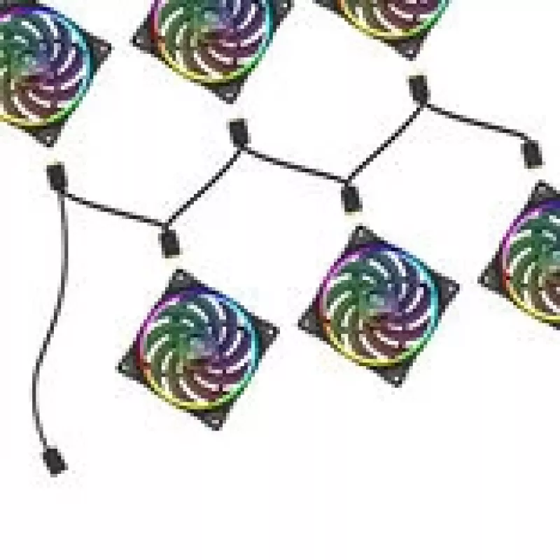 Splitter RGB Akasa AK-CBLD13-85BK cable splitter LED direccionable 1 a 6